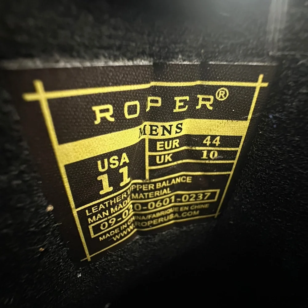 Roper Performance Shoes Mens 11 Brown 09-020-0601-0237 Leather Slip On NEW